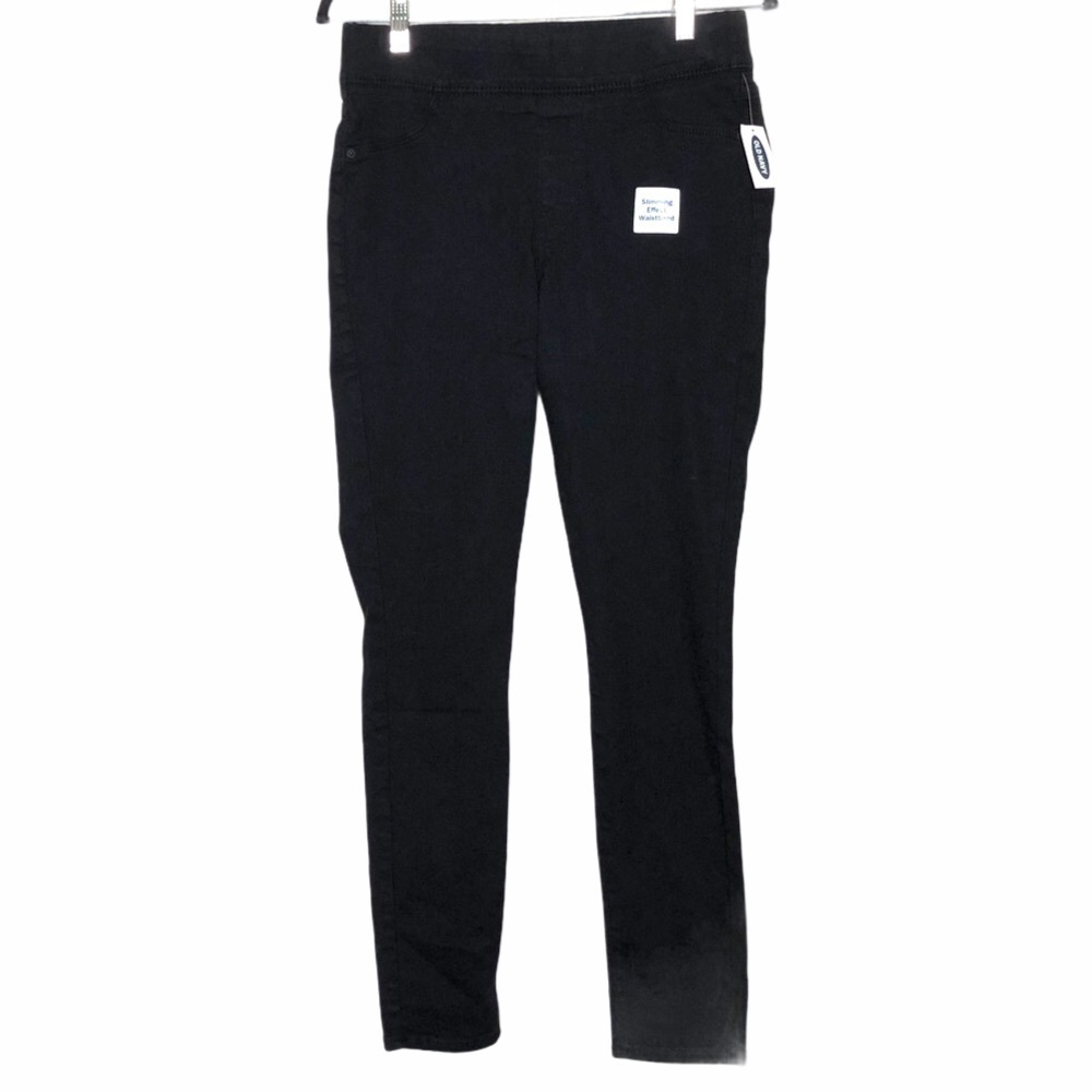 NWT - OLD NAVY Super Skinny Mid-Rise Black Jeggings - Size 6 Regular